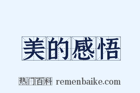 美的感悟是什么意思的图片